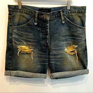 Alexander Wang Distressed Denim Boyfriend Shorts Size 28